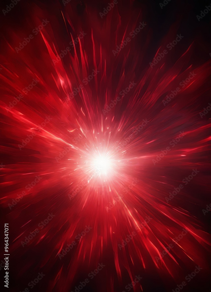 Aufkleber a vibrant burst of red and orange light radiating outward from a central point, creating a dynamic a