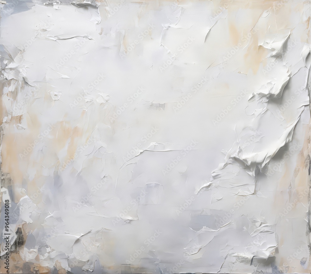 Aufkleber an abstract painting featuring a textured white background with a subtle gradient of light and dark 