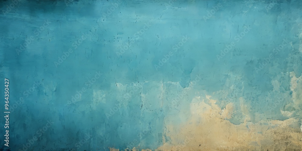 Poster a textured blue-green background with a subtle gradient of light and dark blue areas, creating a sen