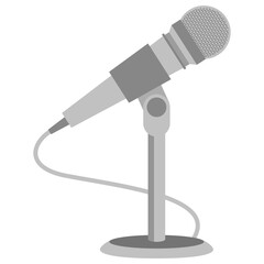Podcasting Recording Microphone Illustration
