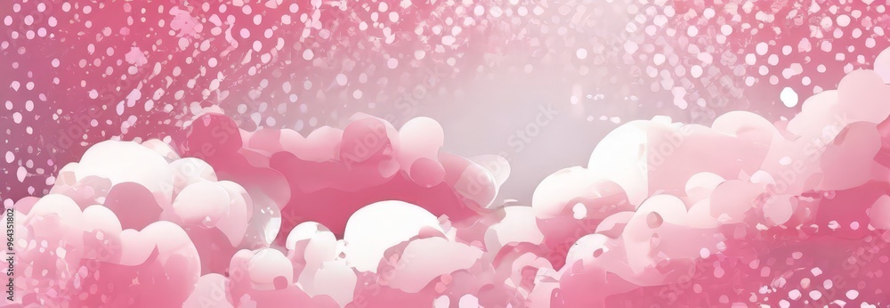 Aufkleber soft, pastel pink and white color palette with a dreamy, ethereal quality. the background is filled 
