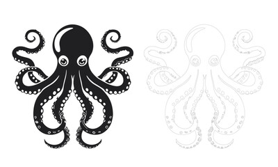 A Set of Octopuses vector illustrations
