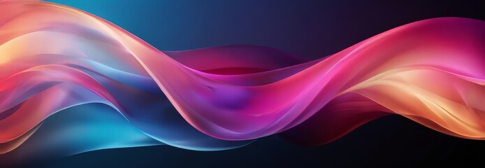 vibrant abstract design with flowing, multicolored lines that create a sense of movement and dynamism. The colors range from deep blues and purples to warm oranges and yellows,