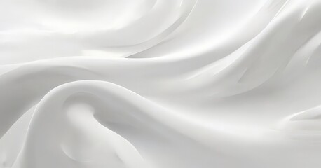 Obraz premium Abstract white wave-like pattern with subtle texture and subtle gradient effect.
