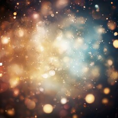 Obraz premium vibrant, abstract background with a mix of warm and cool colors, creating a dynamic and energetic atmosphere. The central focus is a blend of yellow, orange, and blue hues, with