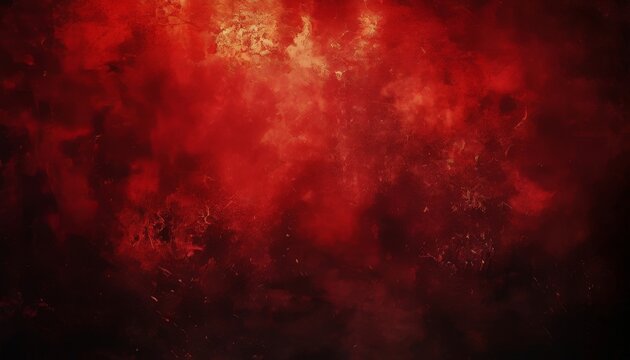 dark, fiery red background with a textured, grungy appearance. The image does not contain any discernible text or countable objects, and the relative positions of the objects are not clear.