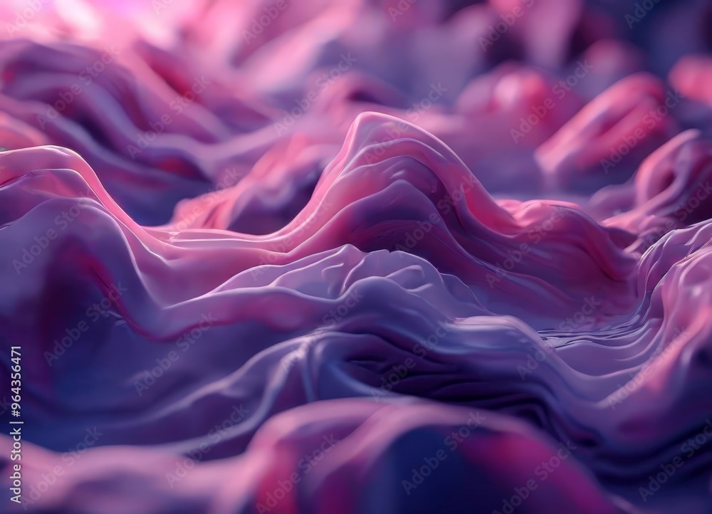 Poster a close-up of a textured surface with a gradient of pink and purple hues, creating a sense of moveme