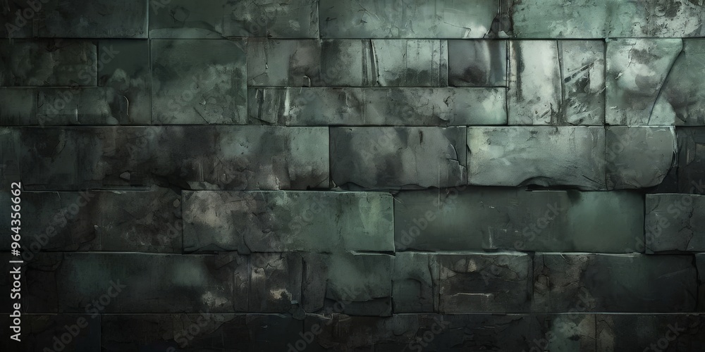 Poster a close-up view of a weathered brick wall, with the bricks showing signs of age and weathering. the 