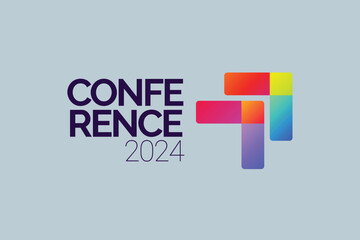 Conference Logo Template for your business, association, company, etc. Colorful shape
