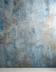 Obraz premium a textured wall with a mix of blue, gray, and white colors, creating a serene and calming atmosphere.