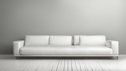 white sofa on a white background