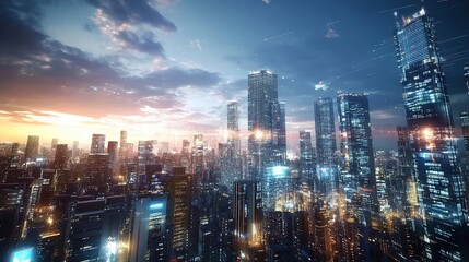 Obraz premium AI metropolis advanced urban design