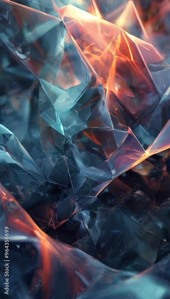 Poster a digital art piece featuring a complex, abstract composition of overlapping, intersecting lines and