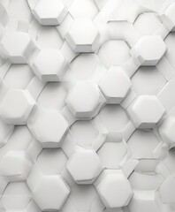 a repeating pattern of white hexagonal shapes arranged in a grid-like fashion, creating a visually striking and geometric design.