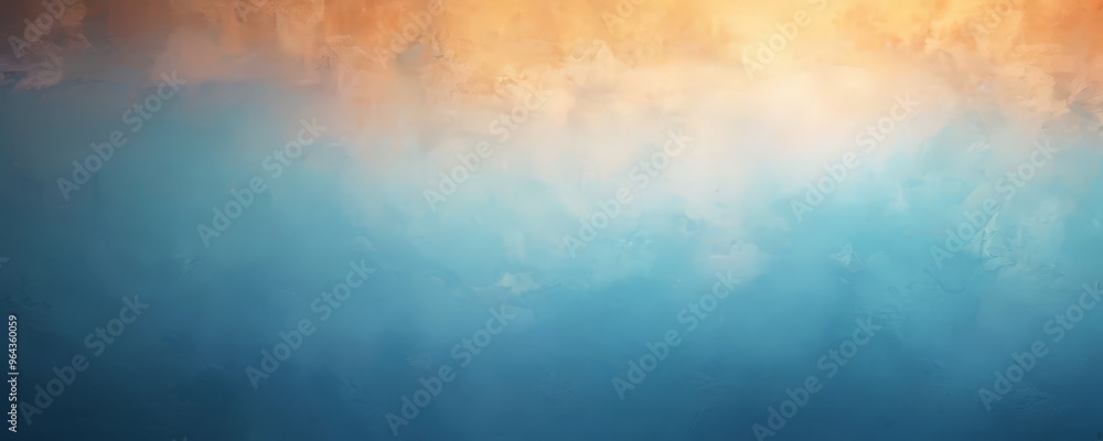 Poster gradient background transitioning from a warm orange hue at the top to a cool blue at the bottom. th