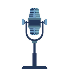 Podcasting Recording Microphone Illustration