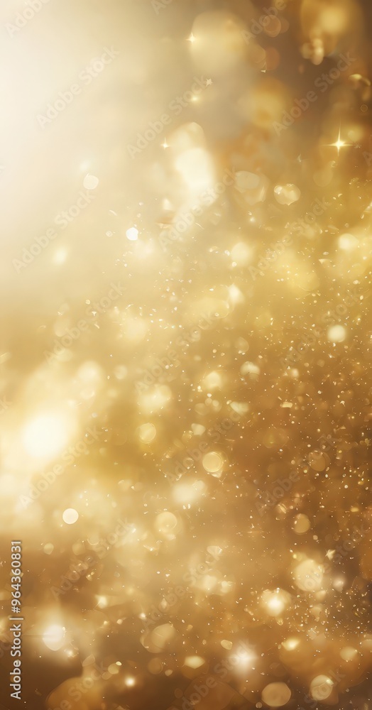 Aufkleber golden, bokeh-filled background with a warm, glowing effect, creating a visually and festive atmosph