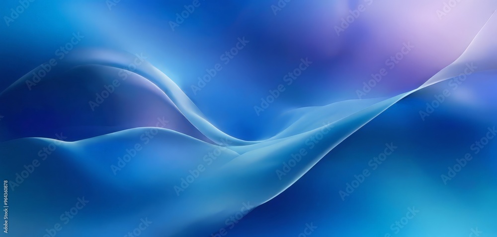 Poster gradient of blue and purple hues, with the blue transitioning into a purple gradient, creating a sen