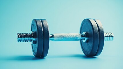 Blue barbell fitness. Generative AI