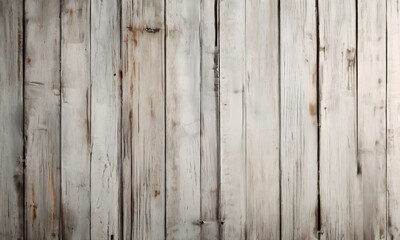 Fototapeta premium A close-up of a weathered wooden surface, with vertical planks showing signs of age and wear, creating a textured and aged appearance.