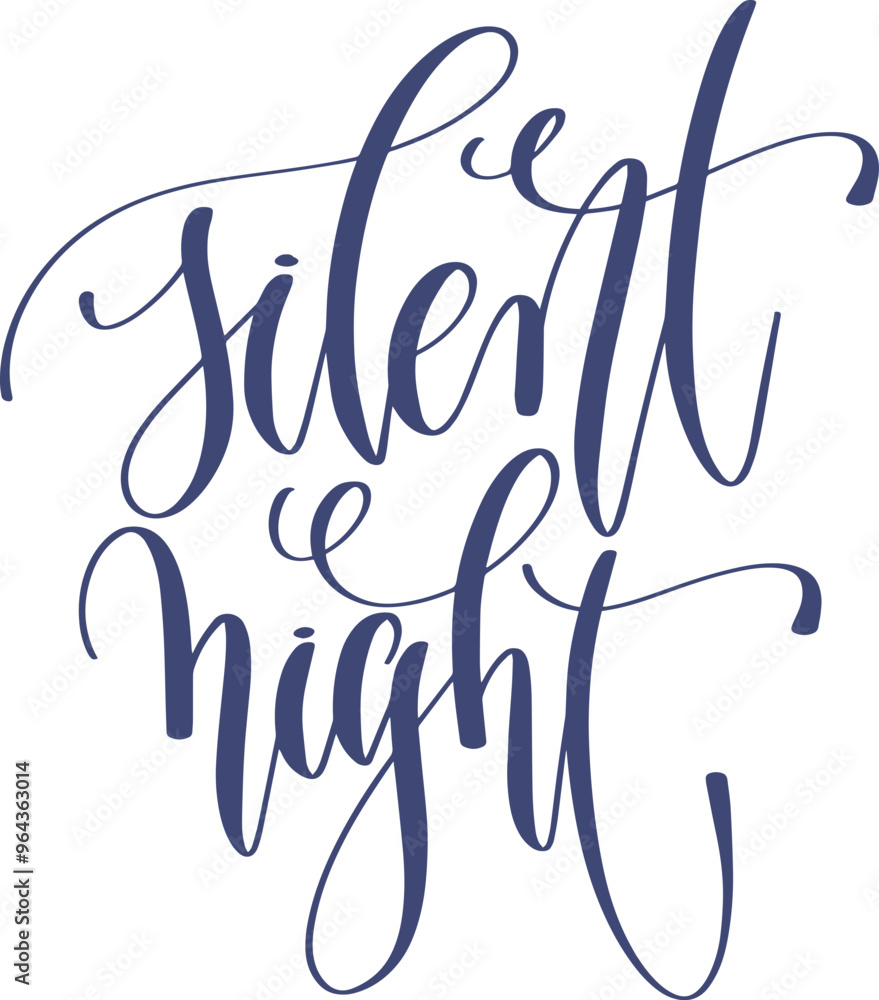 Canvas Prints silent night - hand lettering inscription calligraphy holiday text vector illustration