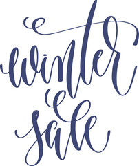 winter sale - hand lettering inscription calligraphy holiday text vector illustration
