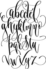 abc - hand lettering inscription calligraphy text vector illustration