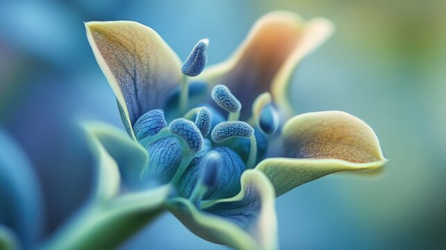 Calotropis aak flower closeup petals. Generative AI