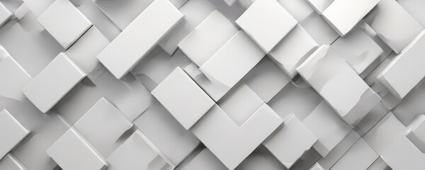 Fototapeta premium a a geometric pattern composed of white cubes arranged in a diagonal grid-like formation, creating a visually striking and abstract design.
