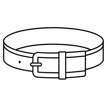 recommend clip art: belt outline coloring book page line art illustration digital drawing