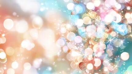 Bokeh patterns in soft and warm colors organic shapes