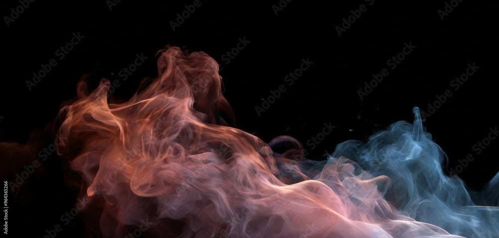 Poster vibrant smoke swirls and dances against a dark backdrop, creating a mesmerizing visual spectacle.