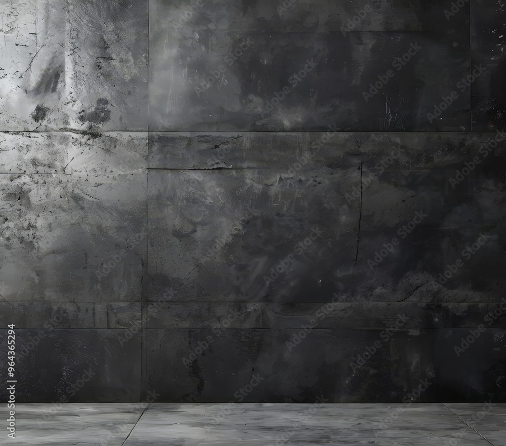 Aufkleber a black and white image of a concrete wall with a textured surface, featuring a grid-like pattern of