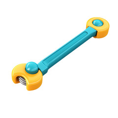 A colorful toy wrench designed for children, encouraging imaginative play and hands-on learning experiences.