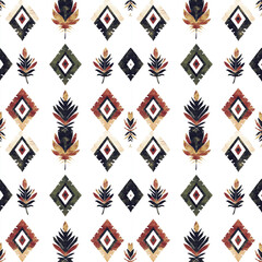 seamless pattern on ikat art wall paper