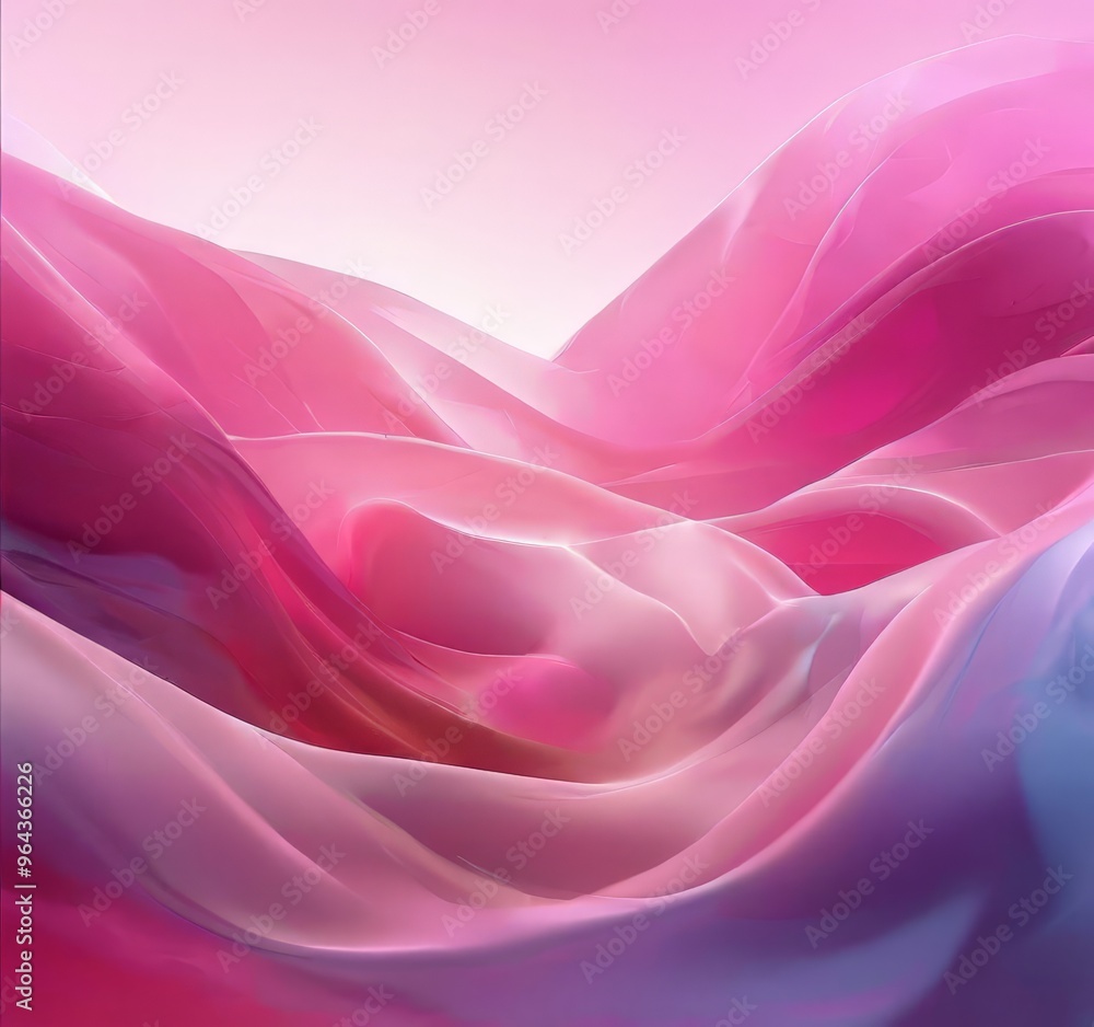 Poster vibrant abstract composition of pink and purple hues, with a gradient effect transitioning from a de