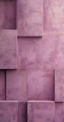 a close-up view of a pinkish-purple concrete wall, with a grid-like pattern of rectangular blocks.