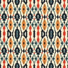 seamless pattern on ikat art wall paper