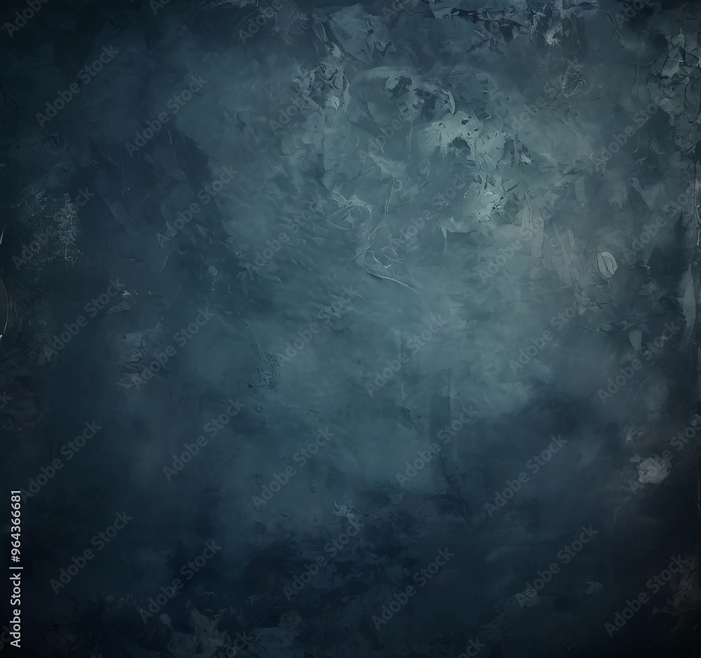 Poster a dark, textured background with a gradient of blue and black tones, creating a moody and atmospheri