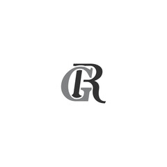 GR or RG letter logo design. Abstract outstanding professional business awesome artistic branding company different colors illustration.