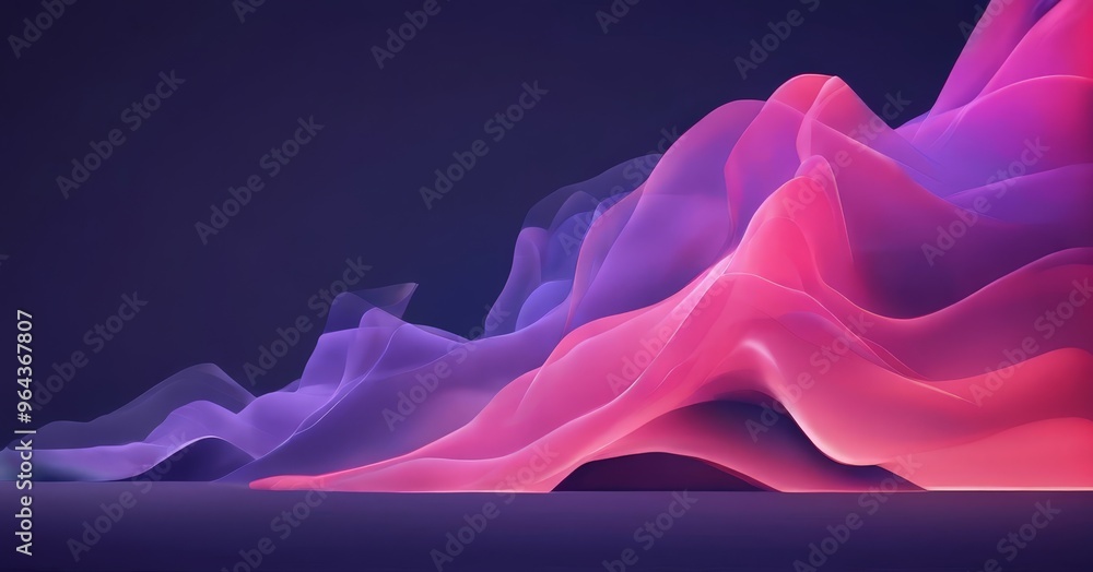 Poster gradient of pink and purple hues, transitioning from a deep purple at the top to a lighter pink at t