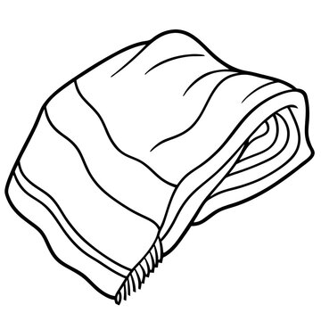 recommend clip art: blanket outline coloring book page line art illustration digital drawing