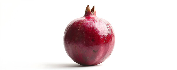 Red pomegranate fruit isolated on white background