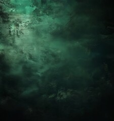 Obraz premium a dark, moody, and abstract representation of a natural environment, with a greenish hue and a sense of mystery.