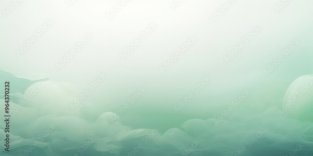 Poster a soft, hazy green gradient background with a subtle, ethereal effect, creating a dreamy and tranqui