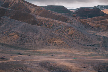 mountains of Armenia in spring, desert mountains