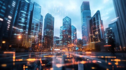 Obraz premium Economic impact holographic price downturn