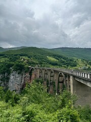 bridge over the river in the mountains