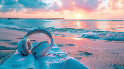 Sun-kissed flip-flops on the sandy beach, toes buried in the warm sand, perfect for a tropical summer getaway