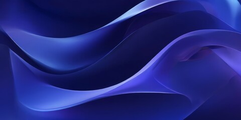 Obraz premium close-up view of a blue, abstract wave-like pattern, with a gradient effect transitioning from a darker shade at the top to a lighter one at the bottom.